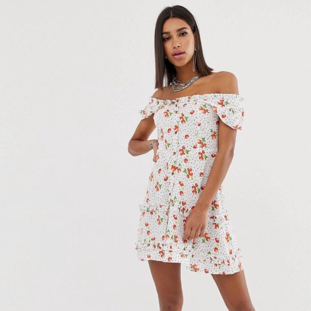 Sacred Hawk vintage tea dress in strawberry print